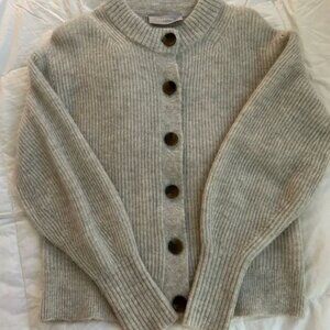 Everlane Alpaca Button Cardigan in Almond Size Small